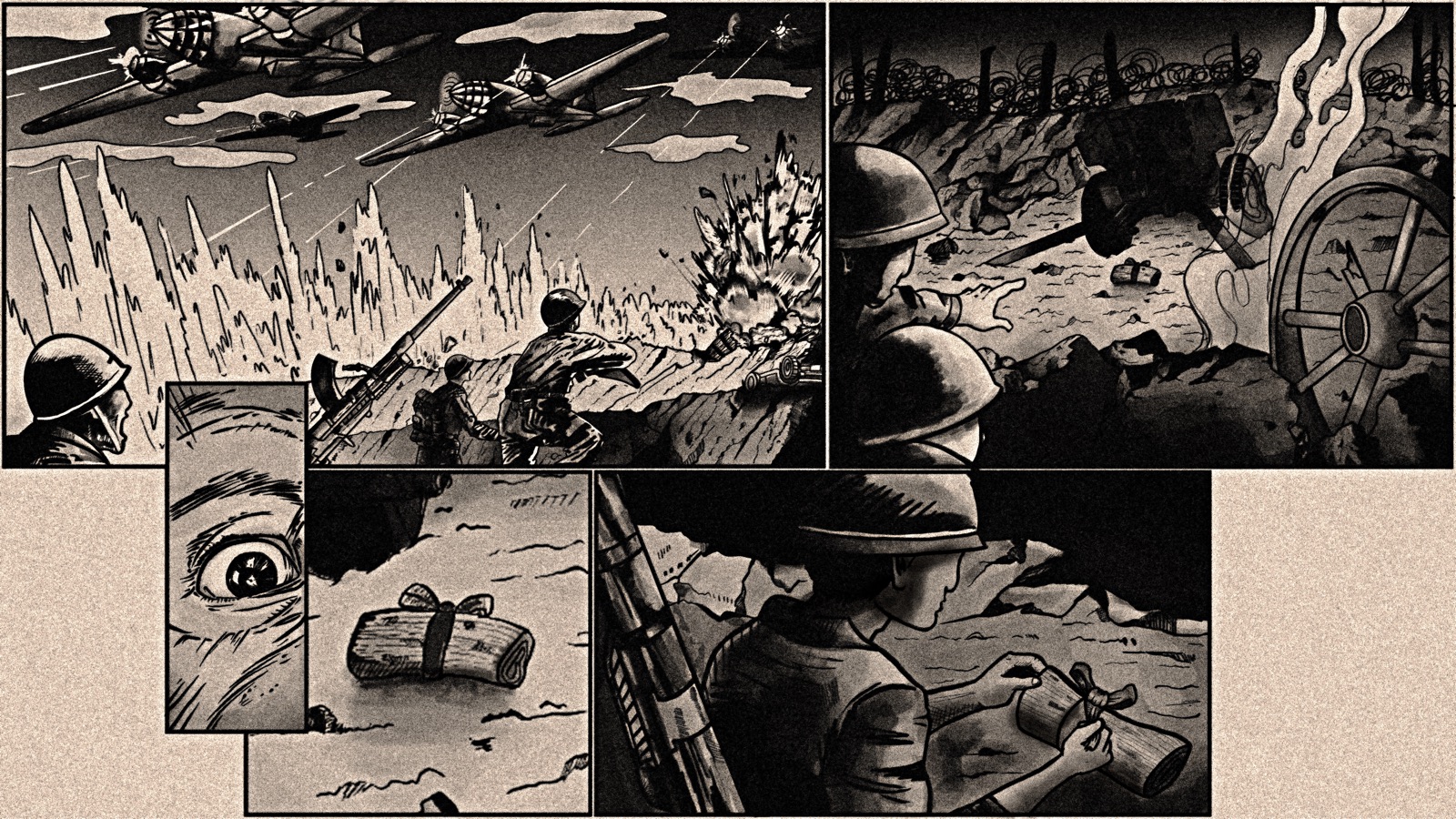 Comic story panels