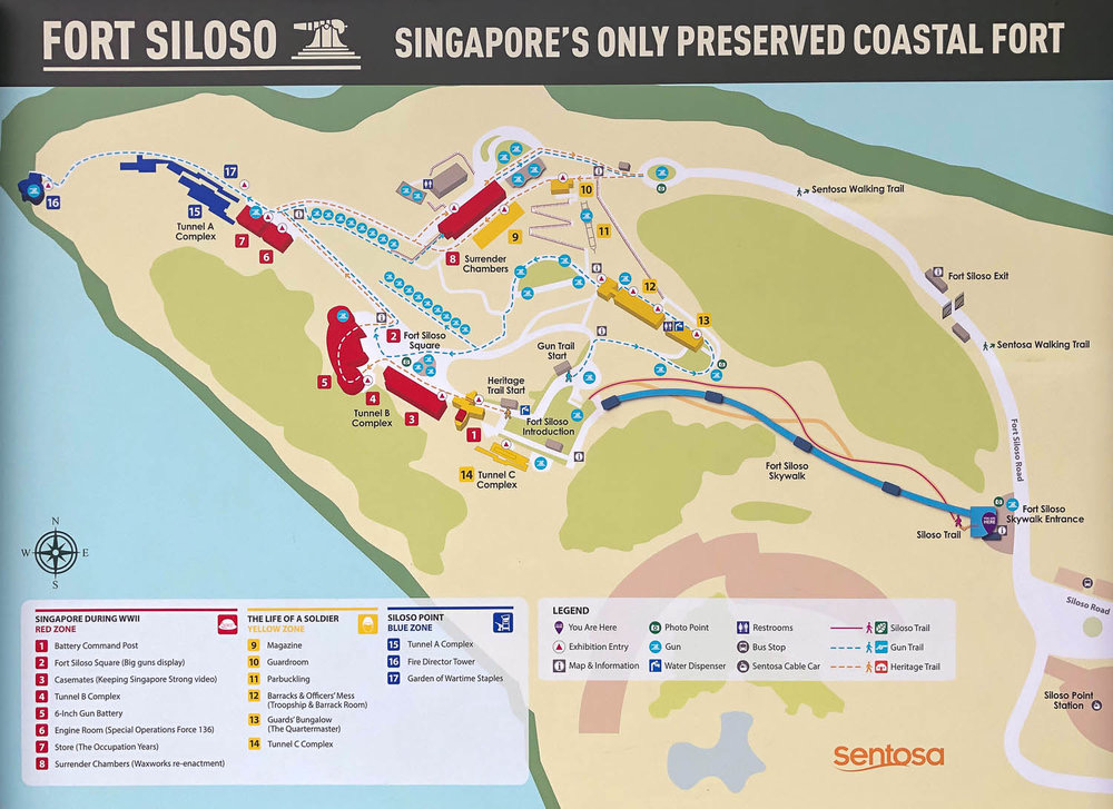 Illustrated Fort Siloso map