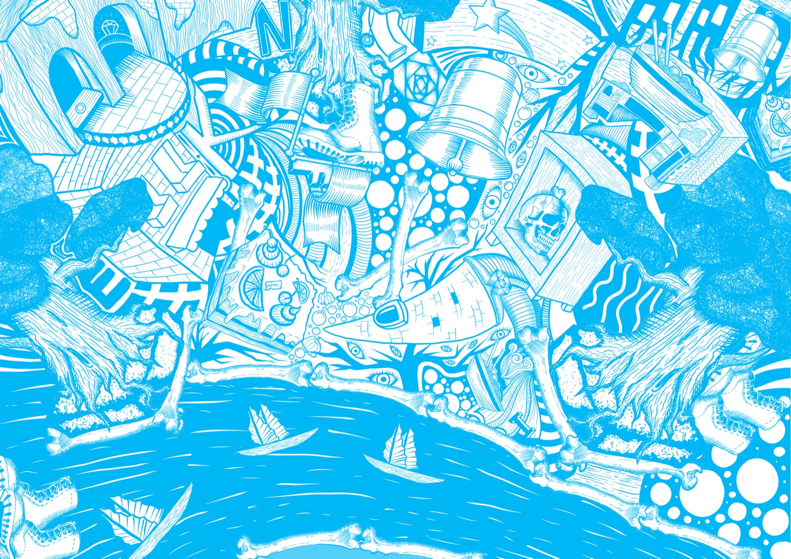 Milano pattern, blue