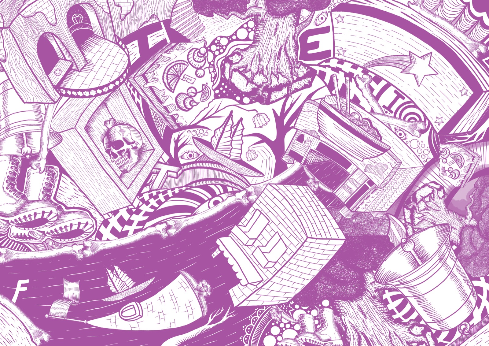 Milano pattern, violet
