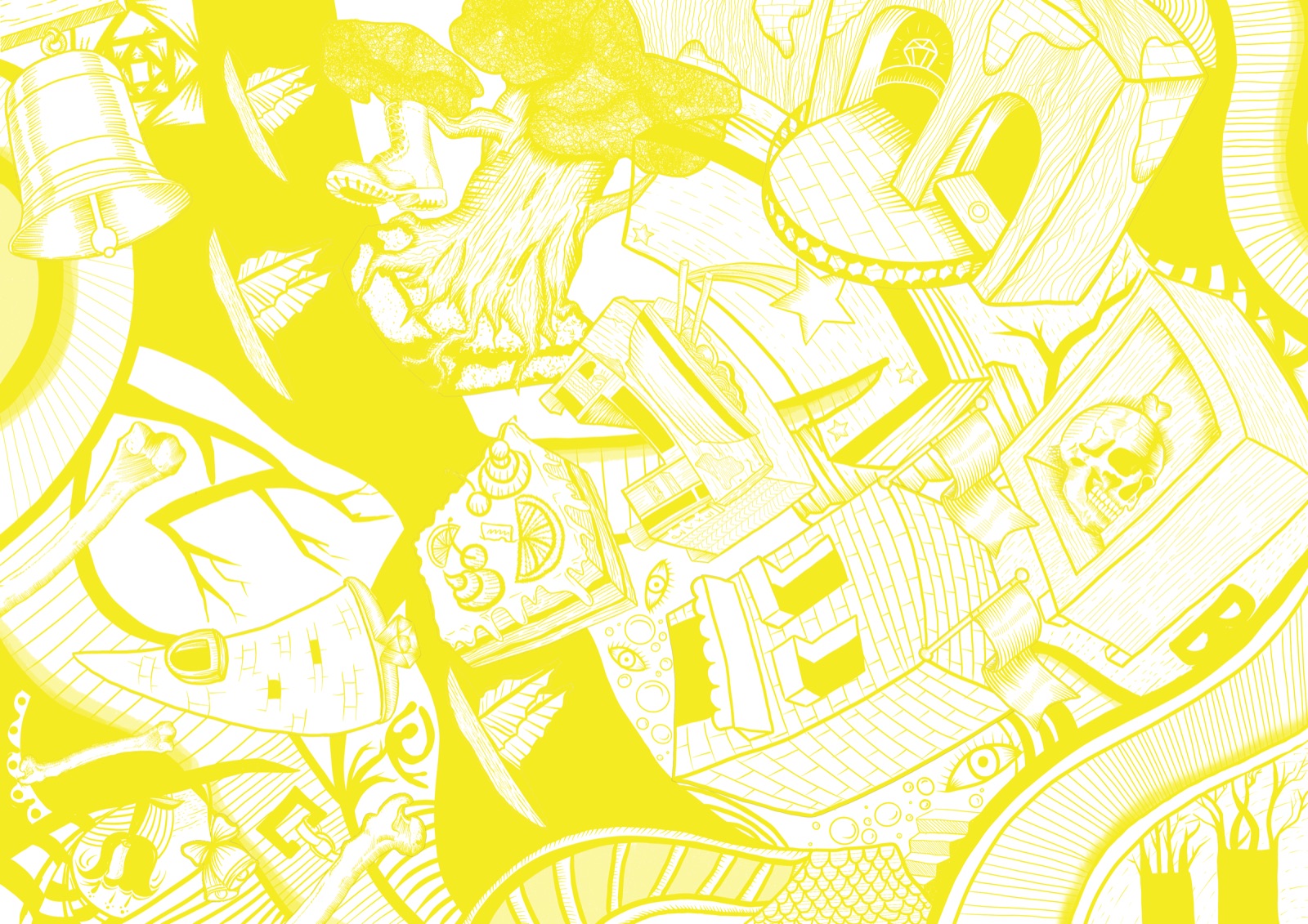 Milano pattern, yellow